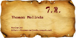 Thomas Melinda névjegykártya