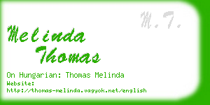 melinda thomas business card